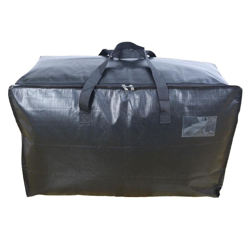 PE Waterproof Dust-proof Quilt Clothing Storage Bag Large-capacity Moving Luggage Packing Bag Home Durable Woven Bag With Zipper