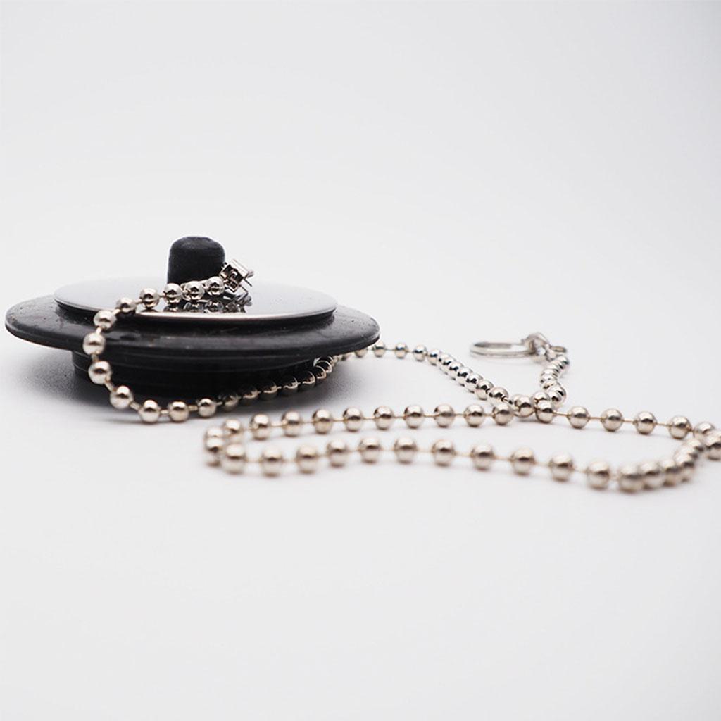 Sink Strainer & Stopper Kitchen Sink Drain Plug Sink Basket with Metal Center Knob and Rubber Stopper