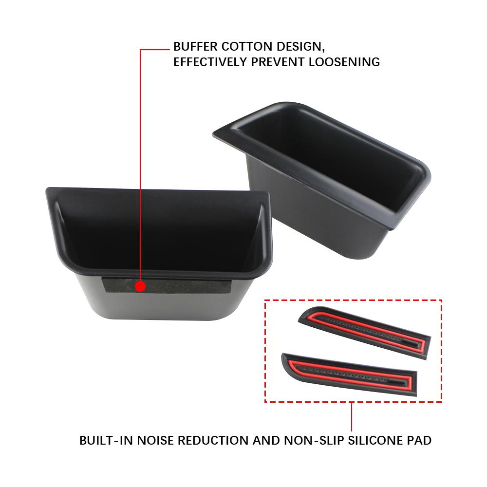 1Pair ABS Car Door Handle Boxes Case for Ford Explorer 2020 2026 2026 2026 Door Armrest Storage Box Holder Accessories