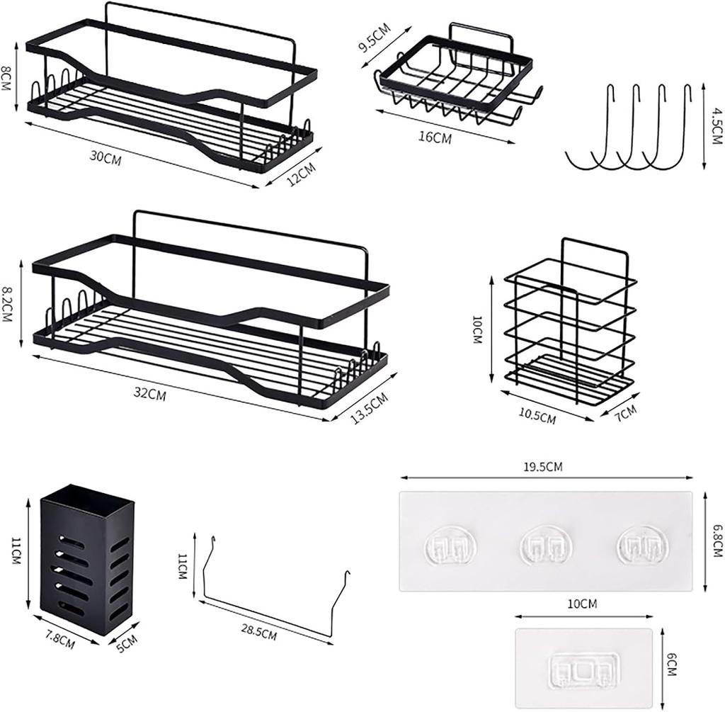 Badezimmerregale Organizer Ohne Bohren Klebend Wandmontiert Badezimmerdusche Rostfrei Edelstahl Organizer Aufbewahrung