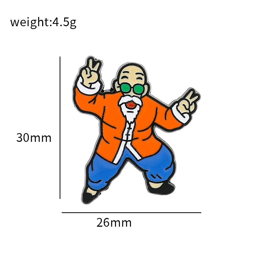 Dragon Ball Peripheral Japanese Cartoon Metal Brooch Pin Hat Clothing Alloy Paint Badge