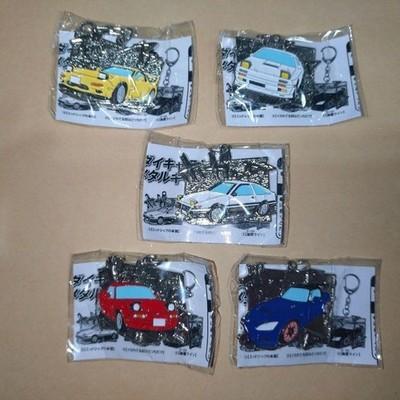 Initial D 30th Anniversary Diecast Metal Keychain complete set 5 Capsule Toy