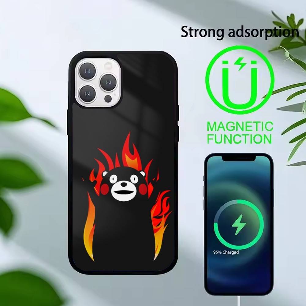 

Cartoon K-Kumamon Phone Case For iPhone 14,16,15,13,17,12,Plus,Pro,Max Magnetic For Magsafe Frosted Cover iPhone16PRO