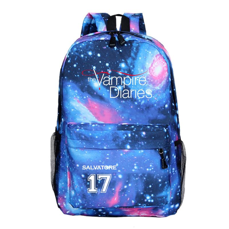 Vampire Diaries Peripheral Elementary and Secondary School Bags Grades 3-6 Casual Backpacks