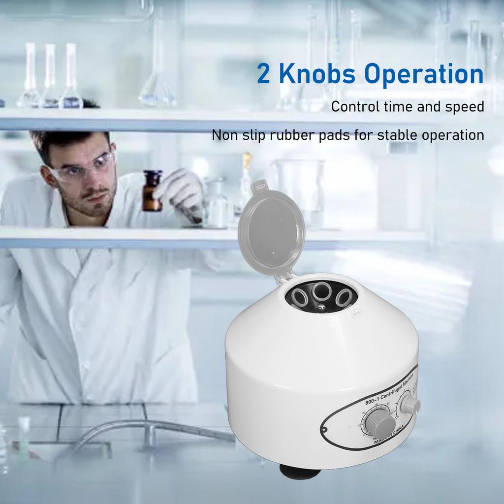 800-1 4000RPM Laboratory Benchtop Centrifuge 1790xg Electric Centrifuge Machine with Timer and Speed Control 12mlx6 Tubes