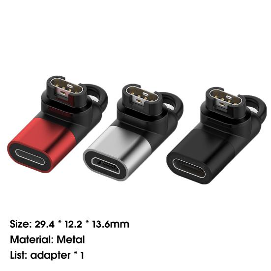 Watch Charger Adapter Portable 90 Degree Bend Mini Female To Male Watch Charging Converter for Garmin Fenix 7 7x 5s 6 6X 6S PRO Instinct