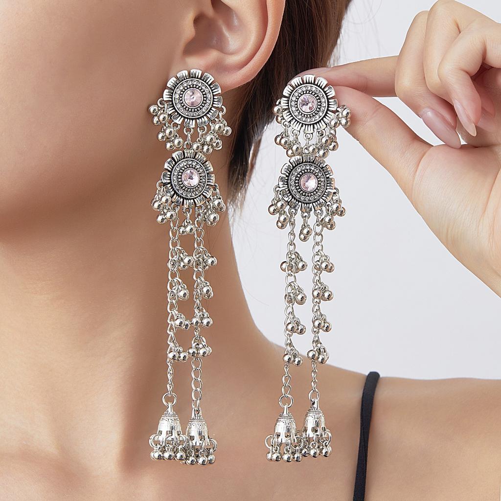 Vintage Tassel Drop Earrings Bohemian Long Earrings for Women Fashion Lightweight Jewelry
