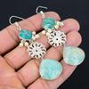 Sisters Day Sale Amazonite Gemstone 925 Silver Mother Dangling Earrings Jewelry