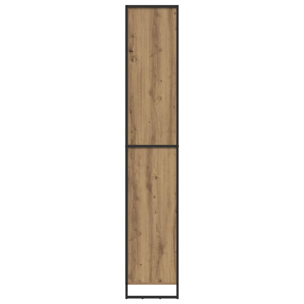 Tall Cabinet Rustic Oak Finish 79 x 36 x 200 cm