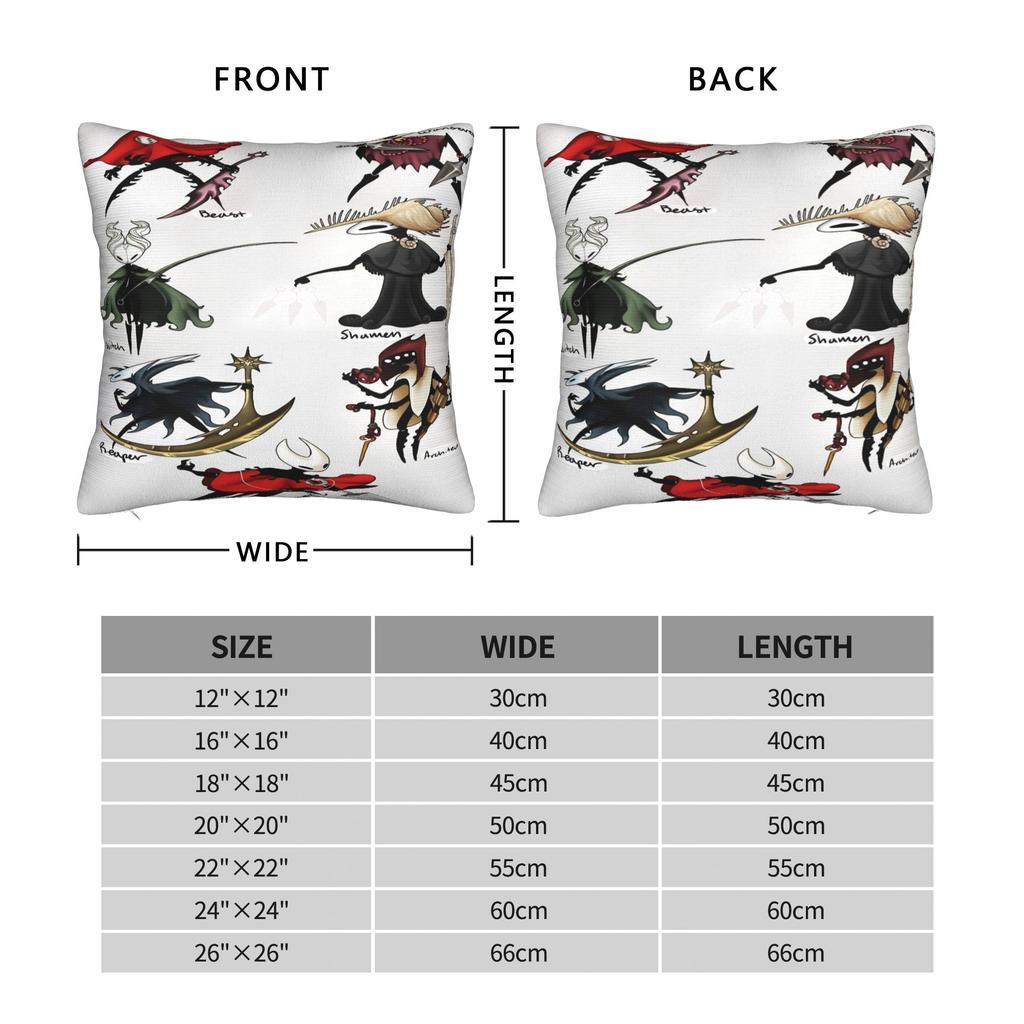 Hollow knight Cartoon Game Knight and Hornet Pillow Case Soft Pillow Cover Novelty Cushion Cover For Sofa Home Decor