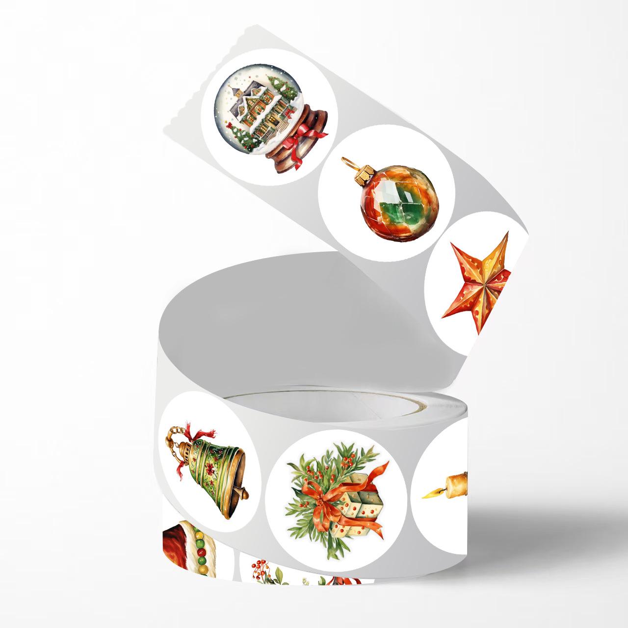 

500 Christmas Gift Label Stickers - Adhesive Wrapping Seals for DIY