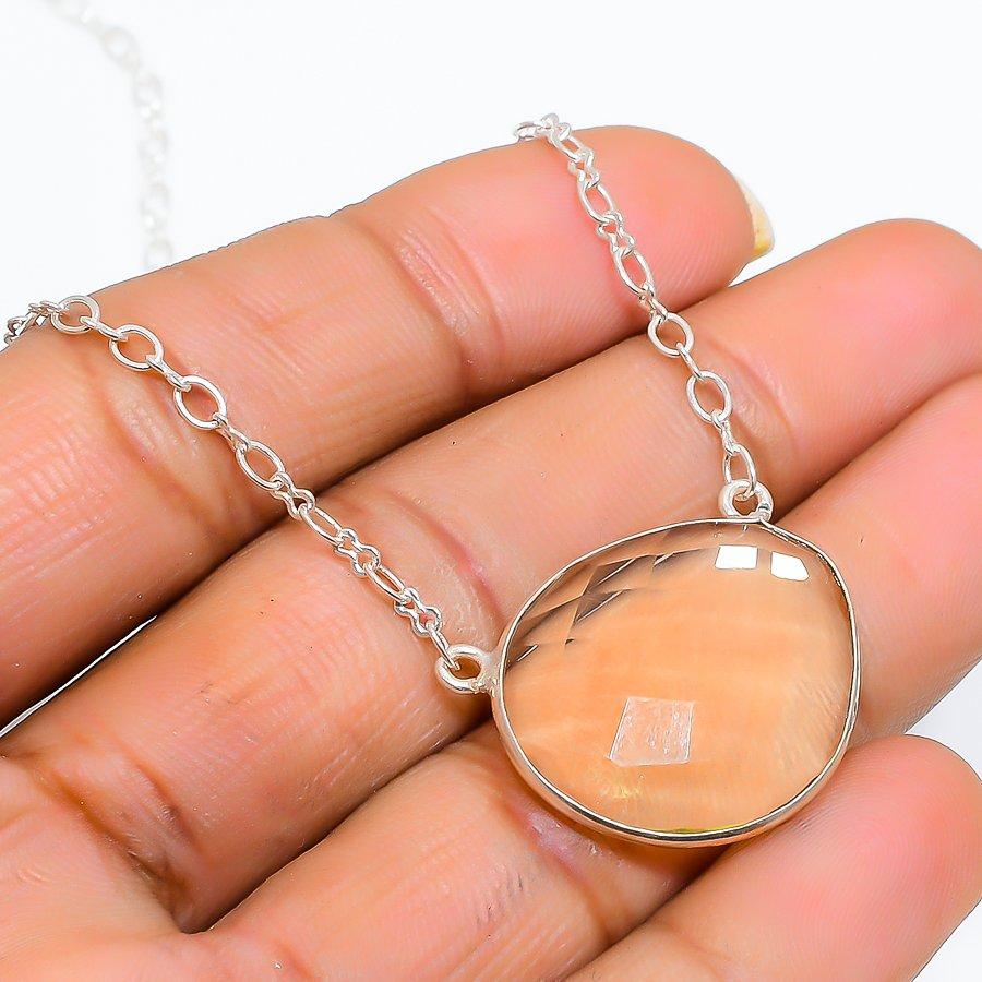 

Biwa Pearl Gemstone Handmade 925 Sterling Silver Jewelry Necklace 20 GK-5394