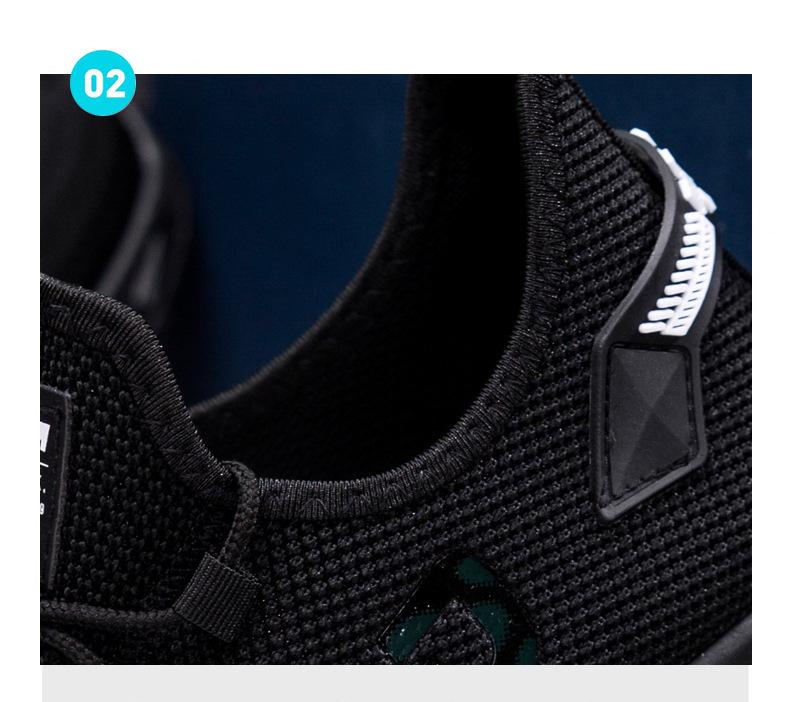 2025 Spring Flyknit Breathable Mesh Running Shoes - Men's Trendy Casual Travel Sneakers, Plus Size Available