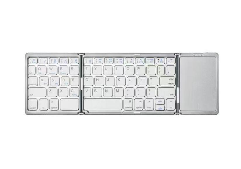 Wireless Bluetooth Keyboard with Touchpad, Russian-Spanish, Compatible with Phones, Tablets, Laptops