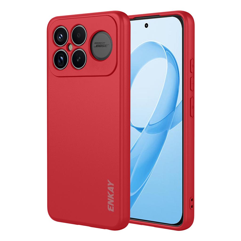 For Xiaomi Redmi K90 Pro Max 5G/Xiaomi Poco F8 Ultra Silicone Case ENKAY HAT PRINCE Straight Edge Cell Phone Back Cover