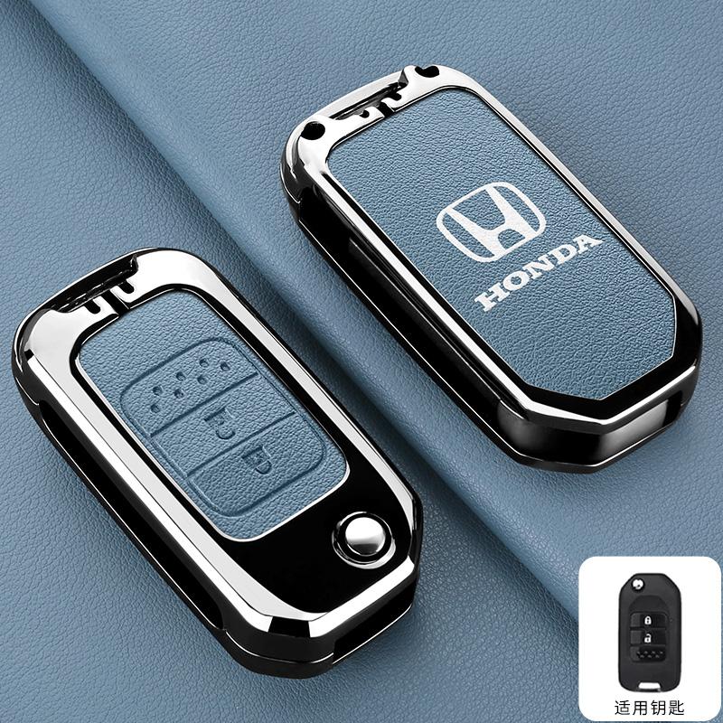 Zinc Alloy Car Flip Smart Key Case Cover Protection Shell For Honda Civic 4d 9th Gen 10 Accord XRV Life Jazz Crv Fit CR-V Crider