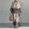Y116 Summer Loose Bat Sleeve Top Wide Leg Pants Two-piece Women's Clothing European and American Fashion Suit