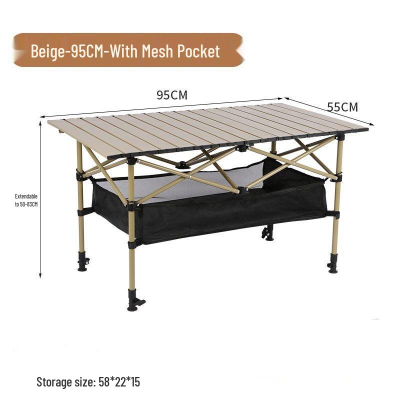 Height-Adjustable Portable Outdoor Picnic Table and Chair Set
