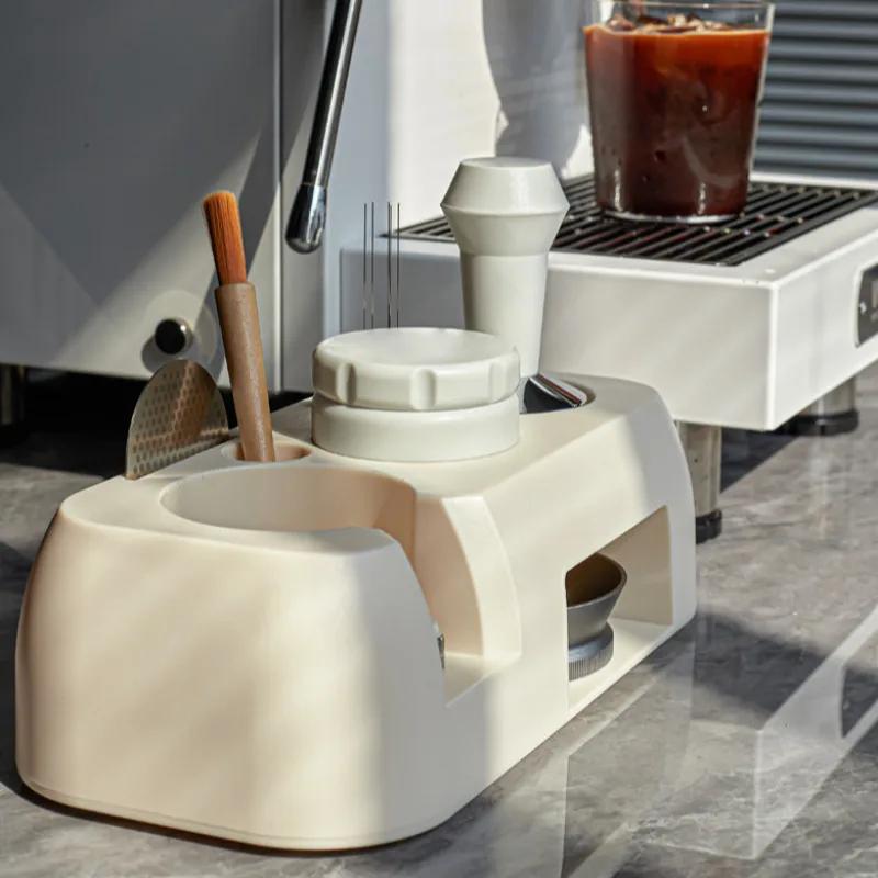 51-58mm Coffee Tamper Espresso Knock Box Station Adjustable Portafilter Holder Distributor Stand Home Barista Tool