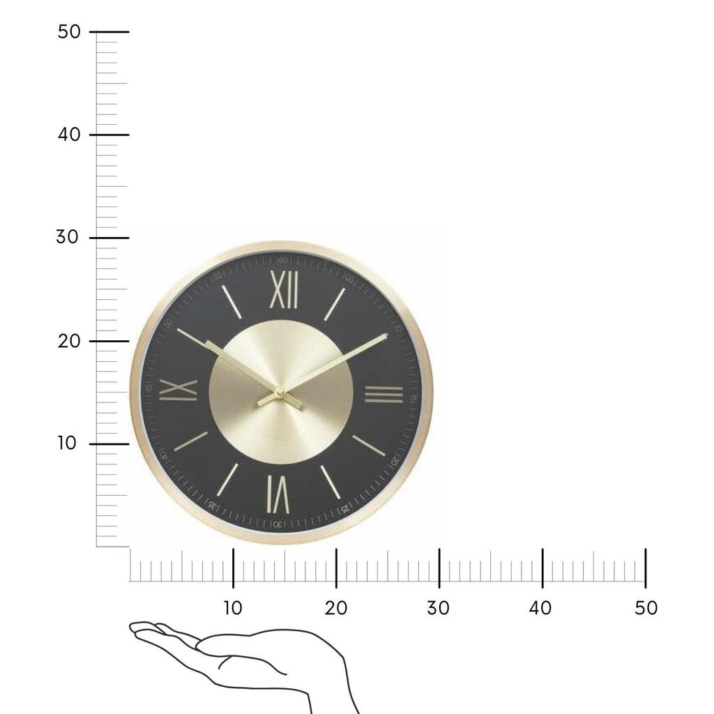 Ariana Wall Clock 30cm Gold/black