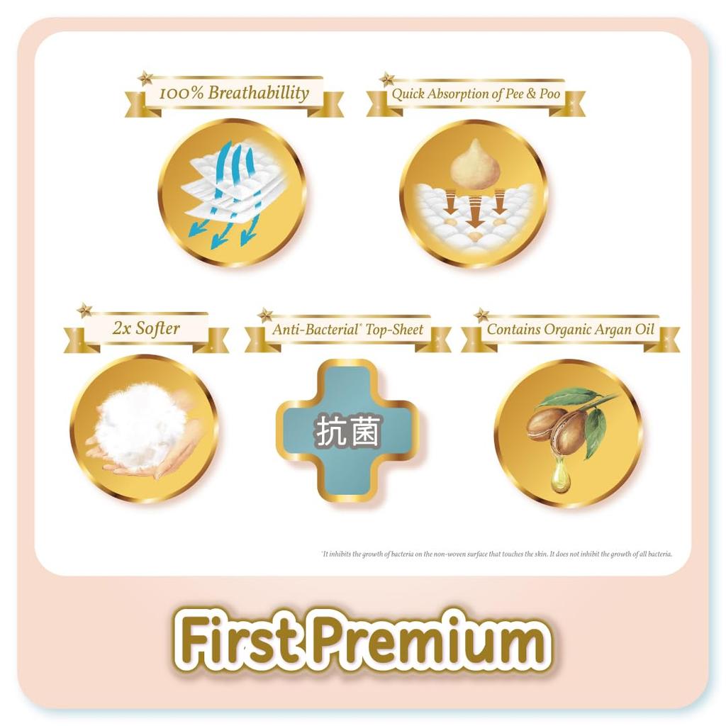 Merries First Premium 36 Çift Yumuşak Kaşmir Dokunuşu [Büyük Beden Pantolon] (9-14 kilo) say,