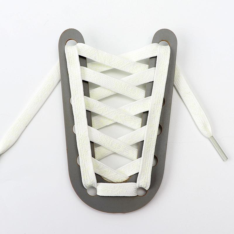 Flat Splash ink Shoe Laces Fluorescent Luminous Shoelaces for Sneakers Reflective Glowing Run Boot Shoelace Printing Shoestrings