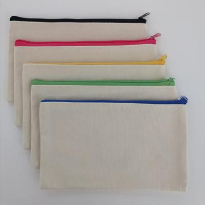 10 Stück Leinwand Reißverschlusstaschen DIY Malen Basteln Federmäppchen Reißverschluss Schule Basteln Schreibwaren Stiftebeutel Make-up Kosmetiktasche