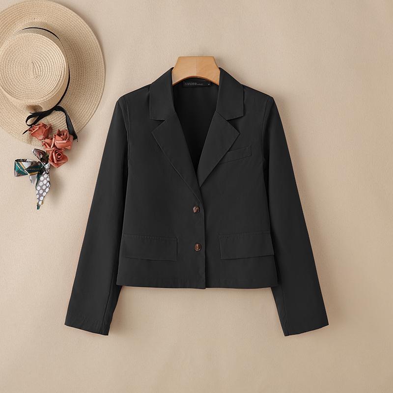 ZANZEA Lässige Damen-Cardigan-Bluse mit Umlegekragen und langen Ärmeln