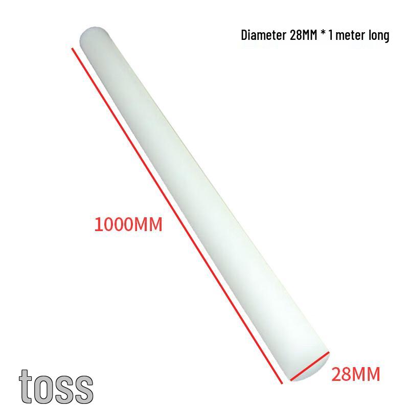 Solid Wear-Resistant PA6 Nylon Rod 28mm x 1m