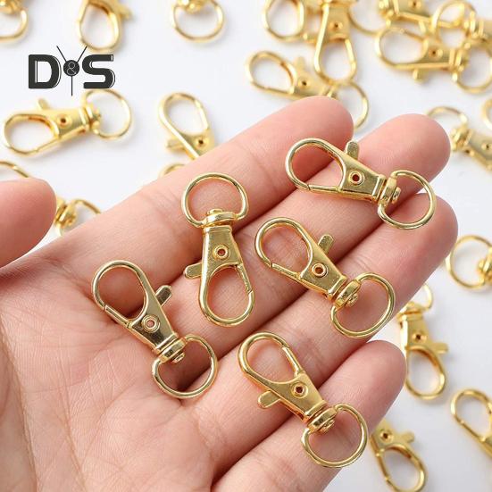 100Pcs/Set Key Chains Metal Lobster Claw Clasp with Key Rings Dog Collars Backpacks DIY Keychain Accessories