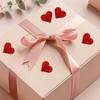 500 Sheets Per Roll - 1-1.5 Inch Heart-shaped Valentine's Day Sticker Closure Stickers with 8 Different Patterns for Gift Decoration