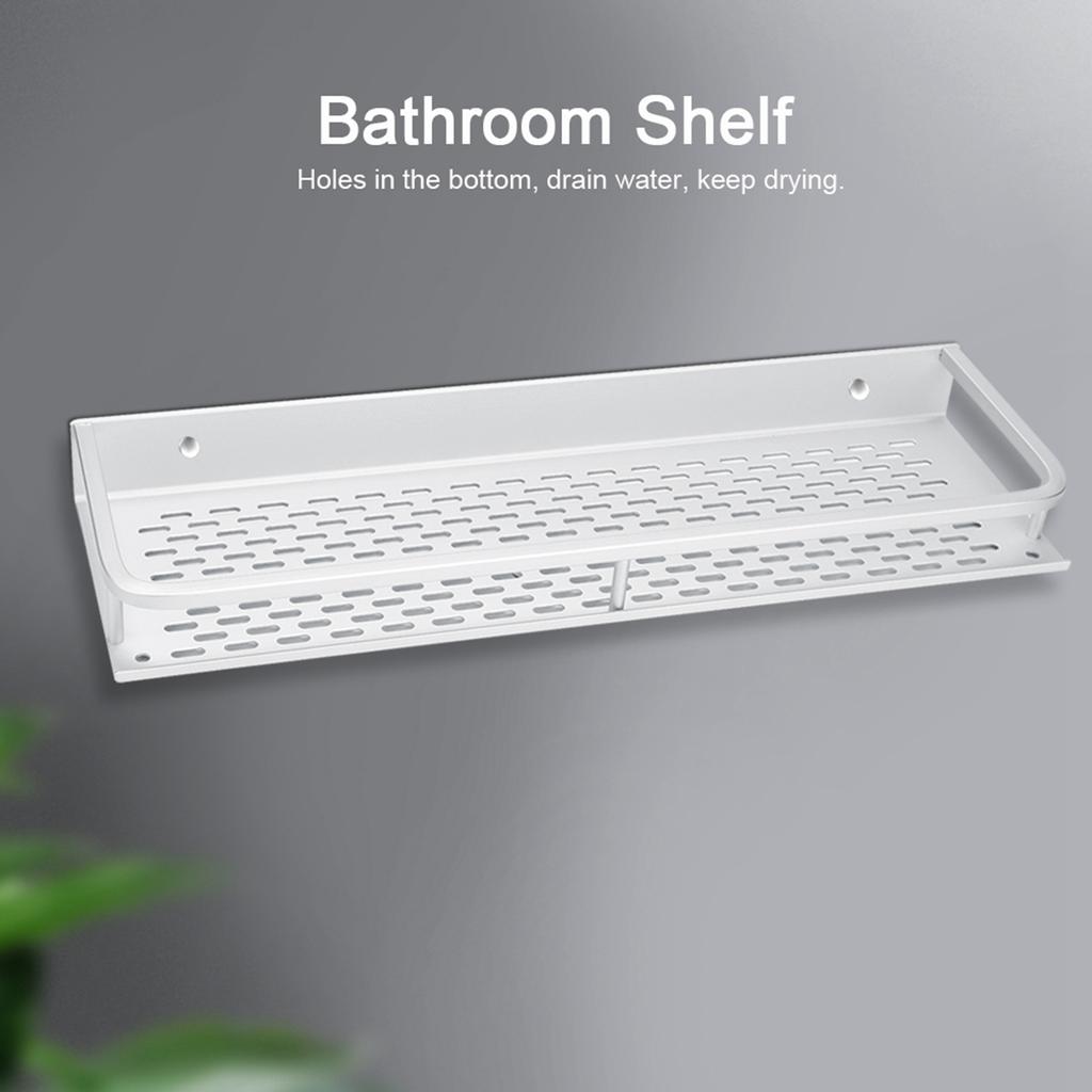 Wall Mounted Space Aluminum Bathroom Shower Holder Shelf Storage Rack Organizer40x12x4cm