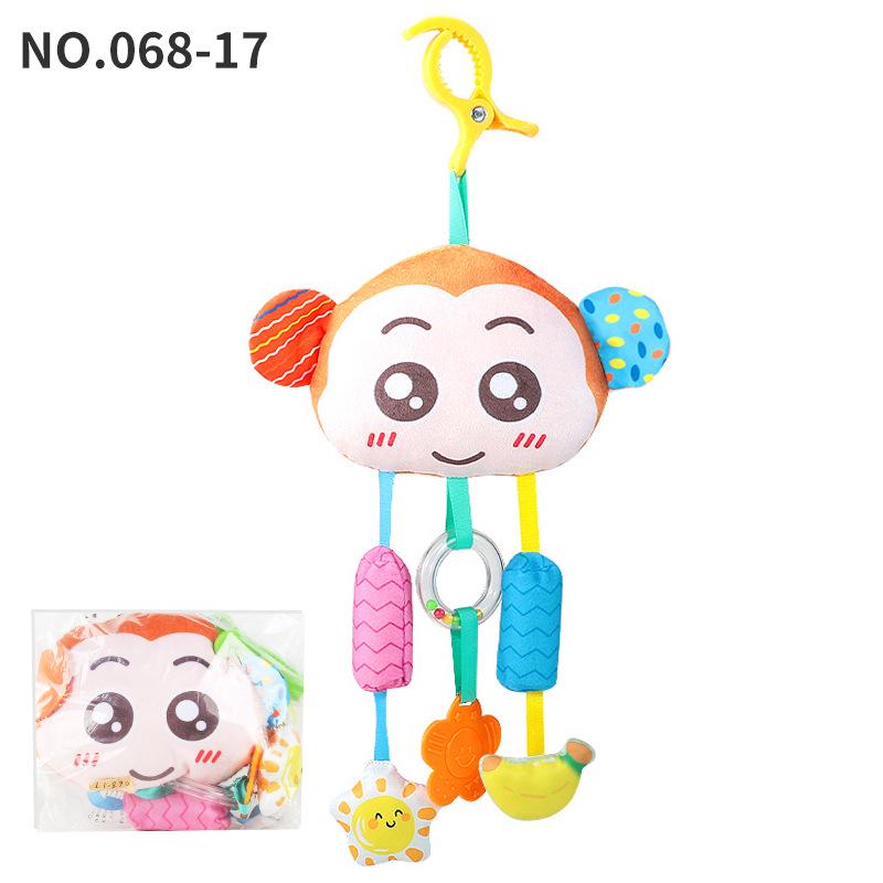 Crab Pull-String Stroller Mobile: Newborn Baby Soothing Rattle Toy