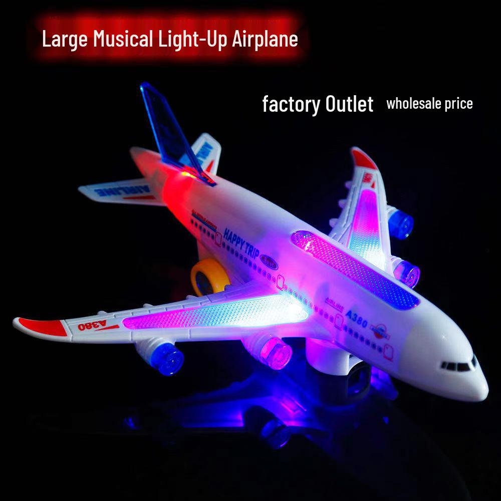 Children's Electric A380 Airliner Toy with Lights and Music