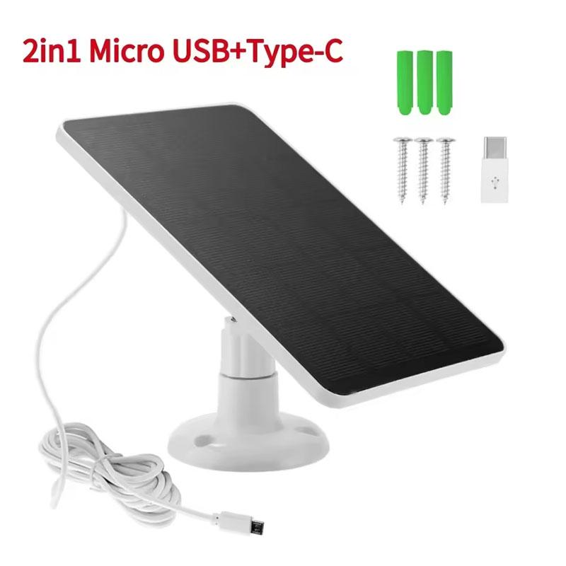 10W 5V Solar Panel DC5521 Type-C Outdoor Solar Cells Charger Portable Solar Panels for Security Camera Small Home Light System 4