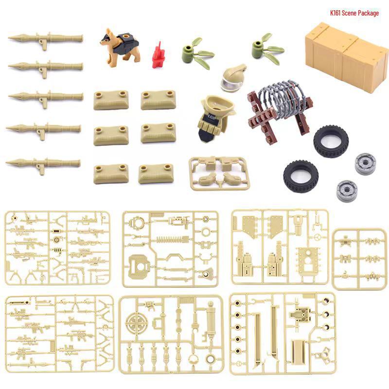"Military Building Blocks: Camouflage Special Forces & SWAT Weapons Set"