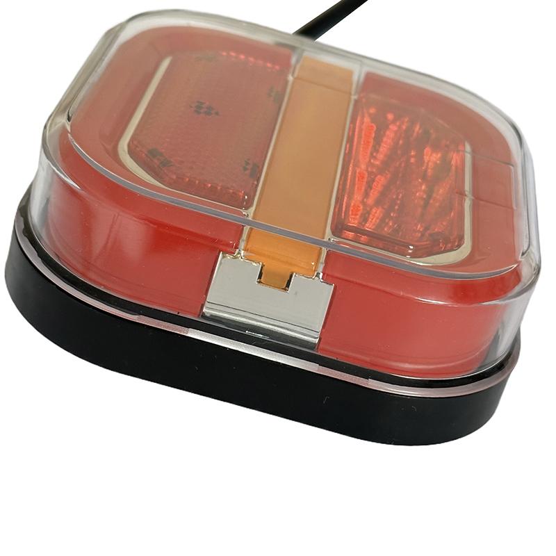 2Pcs 4Inch Led Tail Light Left Right Rear Brake Lamp Licesen Plate Taillight 12V 24V Turn Signal For Trailervan Bus 4X4 Pickup