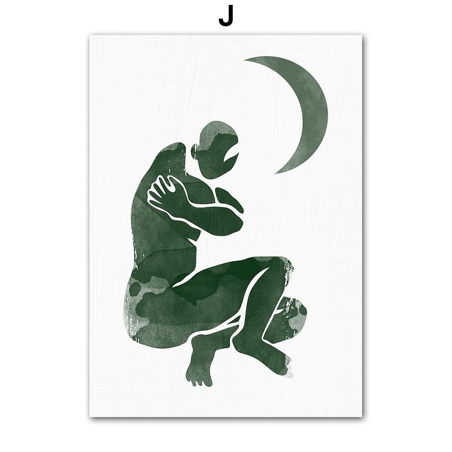 Sommer Grün See Wald Hügel Blume Abstrakte Nordic Poster Und Drucke Wand Kunst Leinwand Malerei Dekor Bilder Wohnzimmer