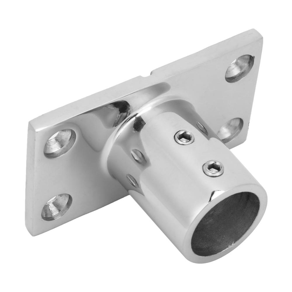 316 Stainless Steel Boat Hand Rail Fitting 90 Degree Rectangular Base Marine Rectangular Base Fitting 1 Inch