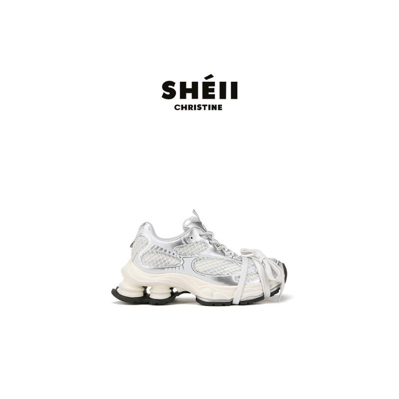 

Версия из коровьей кожи~ 7 см увеличение высоты сетчатые дышащие на толстой подошве повседневные спортивные туфли женские кроссовки для папы 40