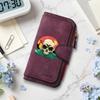 Vintage Skull Pattern Long Wallet Fashion Portable Multi Card Slot Purse For Daily Use