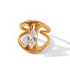 Luxurious European Zircon Titanium Steel Ring for Women - High-End, Fashionable, Versatile, and Colorfast Hand Jewelry
