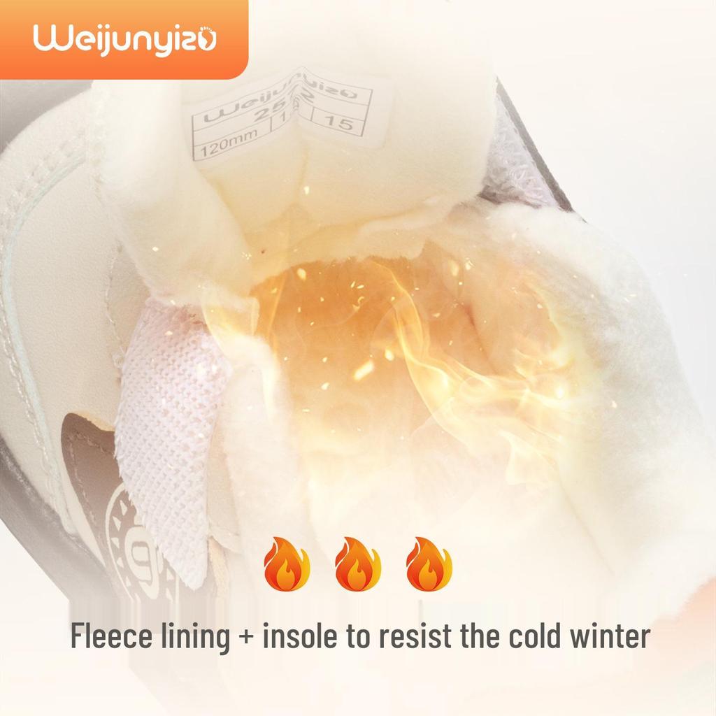 Toddler Winter Cotton Shoes for Ages 1-3, Soft Sole, Plus Velvet, Infant Boy & Girl Functional Shoes