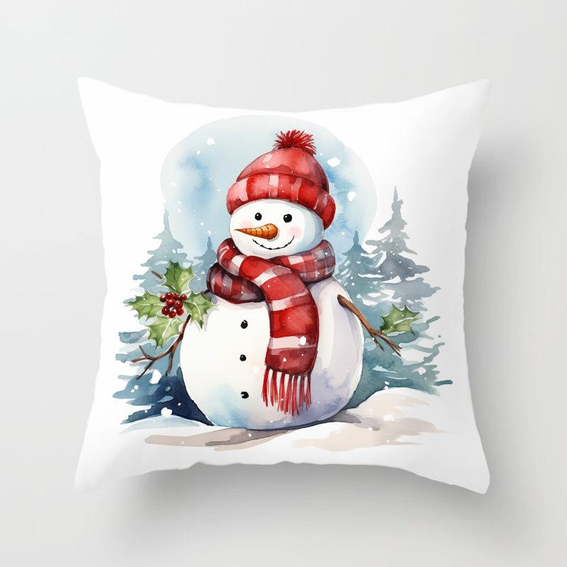 New Christmas Snowman Series Pillow Case Home Living Room Sofa Bedroom Cushion Pillow Case