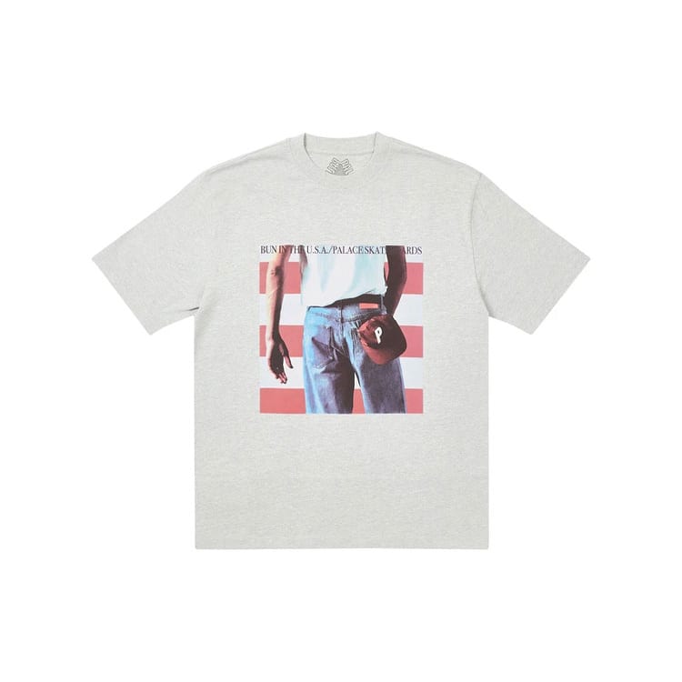 PALACE T Shirts Unisex Gray Crew Neck Moderate P20TS070