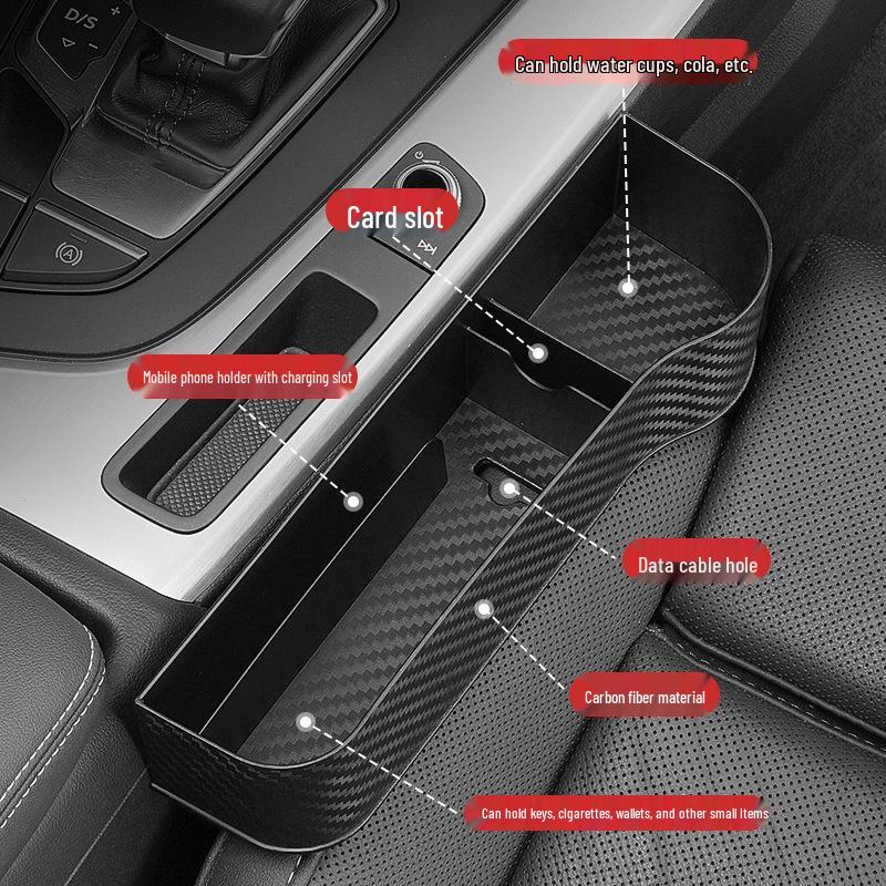 Car Seat Gap Organizer - Waterproof Carbon Fiber Car Interior Accessory