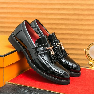 New Men Formal Shoes PU Pointed British Casual Business Le Fu Shoes Gentleman Designer Shoes Size 38-46 Men Shoes