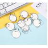 50 Pieces Metal Rimmed for Key Tags Round Paper Tags with Metal Rings White Label for Car Keys and Door Keys 31mm White AXYD