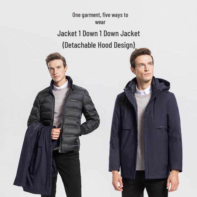 Shanshan Men's 3-in-1 Detachable Goose Down Parka