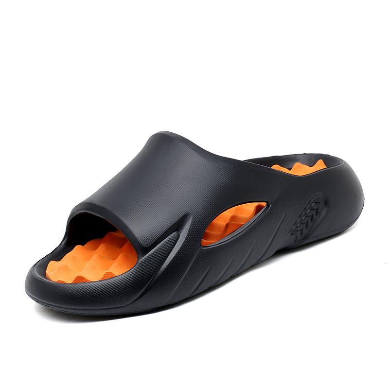 

Модные мужские массажные тапочки, сланцы, сандалии для дома и улицы, пляжная повседневная обувь, удобная подошва, мужские тапочки, большой размер 38-47, новые 38-39